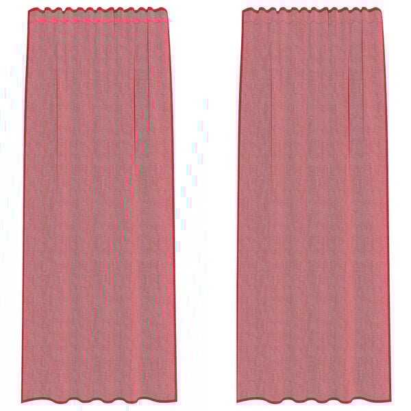 vidaXL voile-gardiner med stanglommer 2 stk vinrød