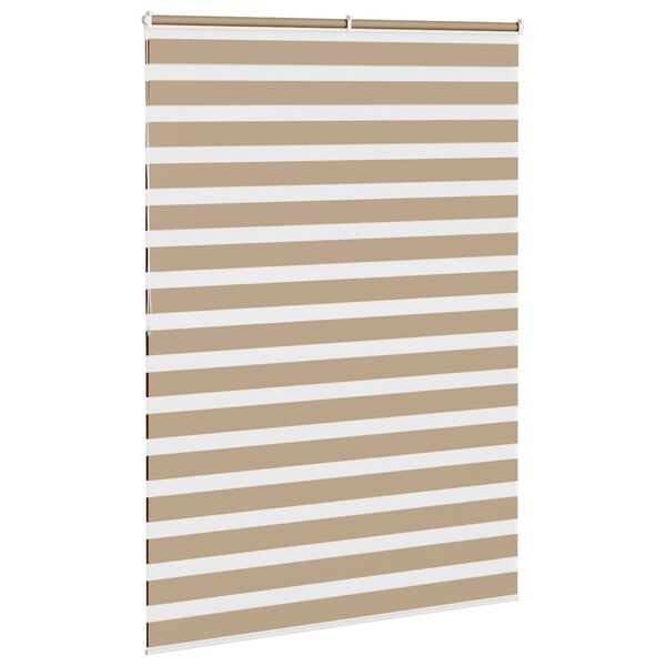 vidaXL zebragardin sandbrun 165x200 cm stofbredde 160,9 cm polyester