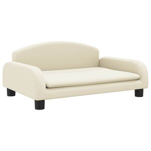 vidaXL sofa til b&oslash;rn 70x45x30 cm kunstl&aelig;der cremefarvet