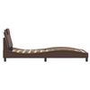 vidaXL sengeramme Viana med LED uden madras 80x200 cm brun
