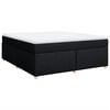 vidaXL kontinentalseng med madras 180x200 cm stof sort