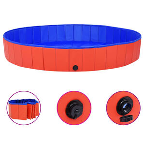 vidaXL foldbart hundebassin 200x30 cm PVC r&oslash;d