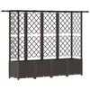 vidaXL H&aelig;vet Bed med Trellis og Tag Brun 203 x 40 x 138 cm PP