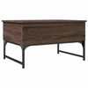 vidaXL sofabord 70x50x40 cm konstrueret tr&aelig; og metal brunt eg