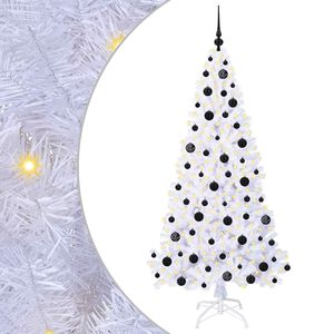 vidaXL Kunstigt juletr&aelig; med 300 LED'er Hvid 180 cm PVC og St&aring;l