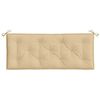 vidaXL hynde til havebænk 120x50x7 cm stof meleret beige