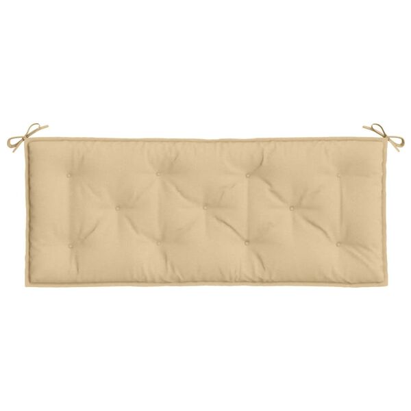 vidaXL hynde til havebænk 120x50x7 cm stof meleret beige