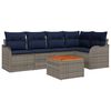 vidaXL Havesofa S&aelig;t 6 stk. Gr&aring; polyrattan