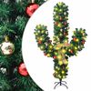 vidaXL julekaktus med fod og LED-lys 180 cm PVC gr&oslash;n