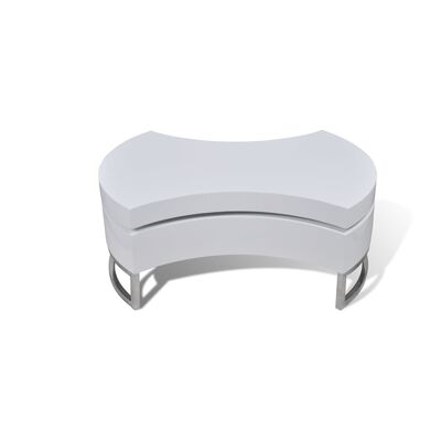 vidaXL sofabord justerbart højglans hvid