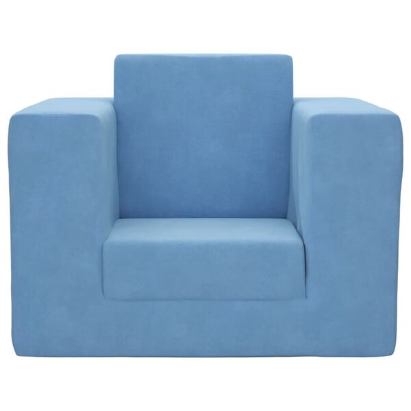 vidaXL sofaseng til b&oslash;rn bl&oslash;dt plys bl&aring;