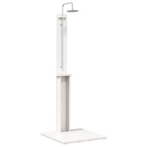 vidaXL Udend&oslash;rs bruser 206 cm Massivt fyrretr&aelig; og rustfrit st&aring;l Hvid