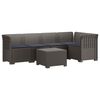 vidaXL 5-personers Havem&oslash;bel Sofa med Hynder Rattan Look PP Lysegr&aring;