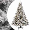 vidaXL Kunstigt Hinged Juletr&aelig; 120 cm 150 LED'er Varm hvid PE og PVC