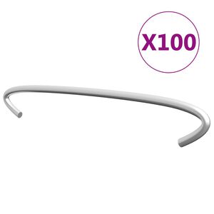 vidaXL gabionkroge 100 stk. galvaniseret st&aring;l 15 cm