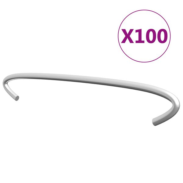 vidaXL gabionkroge 100 stk. galvaniseret stål 15 cm