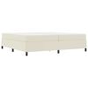 vidaXL Sengestel med madras Creme 200 x 200 cm Stof