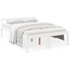 vidaXL seniorseng 135x190 cm dobbeltseng massivt fyrretr&aelig; hvid