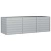 vidaXL h&oslash;jbed 240x80x77 cm galvaniseret st&aring;l s&oslash;lvfarvet