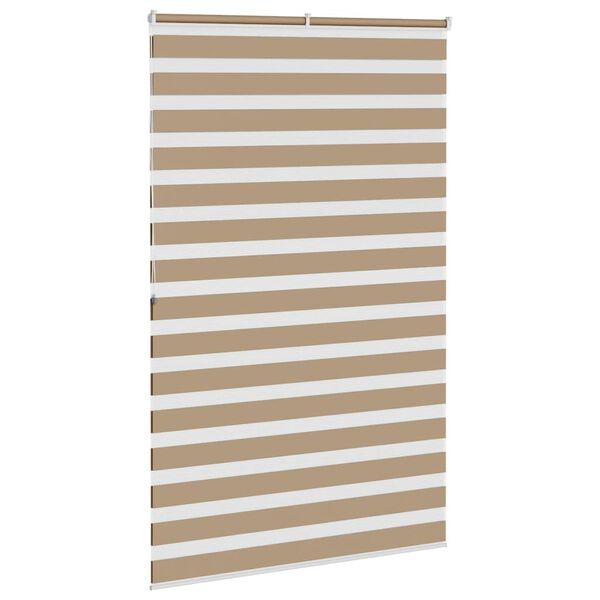 vidaXL zebragardin sandbrun 140x200 cm stofbredde 135,9 cm polyester