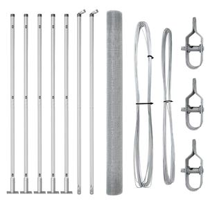 vidaXL Hegnsp&aelig;l S&oslash;lv 10 x 1,4 m (16 x 16 mm mesh) St&aring;l