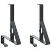 vidaXL Snebeskyttelse St&oslash;tte 2 stk. Sort 29,5 x 3 x 34,5 cm St&aring;l