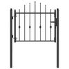 vidaXL Hegnport ASTEN 100 x 75 cm Metal Sort L&aring;ses