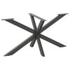 vidaXL spisebordben edderkopformet antracit 150x78x(72-73) cm st&aring;l