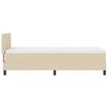 vidaXL Box spring seng med madras Creme 80 x 200 cm Stof