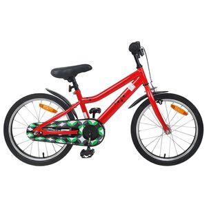 vidaXL B&oslash;rnecykel 18 tommer til 5-7 &aring;r gammel R&oslash;d