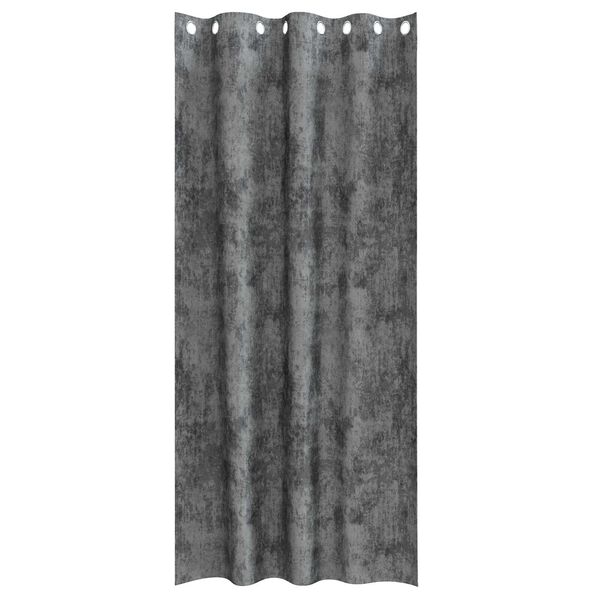 vidaXL Velour Gardiner med gardiner 2 pcs Grå 225 x 140 cm Fløjl