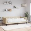 vidaXL daybed med madras 100x200 cm stof cremefarvet