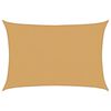 vidaXL solsejl 4x6 m 160 g/m&sup2; rektangul&aelig;r HDPE sandfarvet