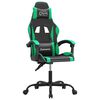 vidaXL drejelig gamingstol kunstl&aelig;der sort og gr&oslash;n
