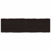 vidaXL bordplade 140x40x(2-6) cm naturlig kant behandlet træ mørkebrun