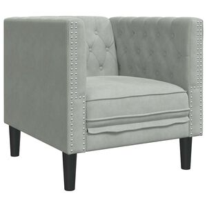 vidaXL Sofa Lysegr&aring; 74,5 x 71 x 70,5 cm Fl&oslash;jl