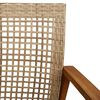 vidaXL haveb&aelig;nk 112 cm polyrattan og akacietr&aelig; beige