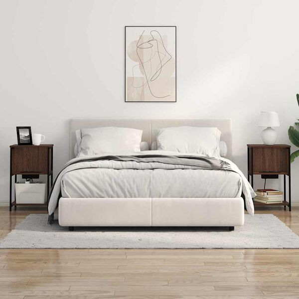 vidaXL Natskab Brun eg 38 x 31 x 61 cm Konstrueret tr&aelig;