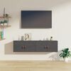 vidaXL v&aelig;gskabe 2 stk. 60x30x30 cm massivt fyrretr&aelig; gr&aring;