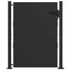 vidaXL Haveport 110 x 155 cm Pulverlakeret st&aring;l Sort L&aring;ses