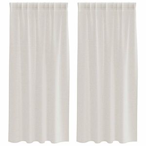 vidaXL Voile Gardin 2 stk. Creme 175 x 140 cm Polyester