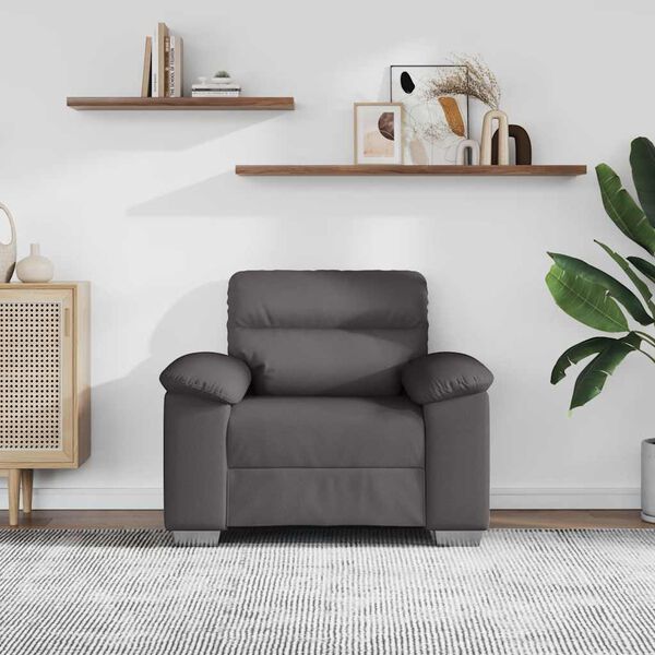 vidaXL l&aelig;nestol 100x81x84 cm kunstl&aelig;der gr&aring;