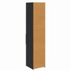 vidaXL Highboard med skuffe Sort eg 40 x 42,5 x 185 cm Konstrueret tr&aelig;