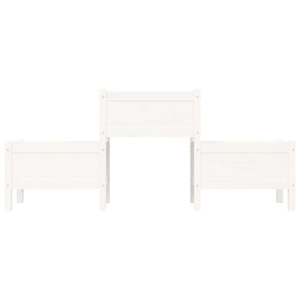 vidaXL plantekasse 178,5x44x75 cm massivt fyrretræ hvid