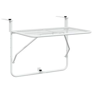 vidaXL altanbord 60x40 cm st&aring;l hvid