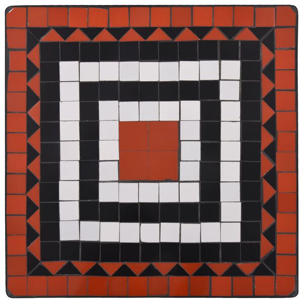 vidaXL bistros&aelig;t 3 dele mosaikdesign keramiske fliser terracotta hvid