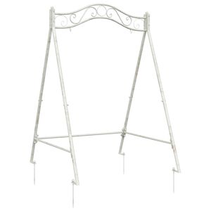 vidaXL Gyngestativ Antik hvid 113 x 121,5 x 168 cm St&aring;l
