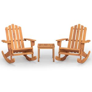 vidaXL Adirondack-lounges&aelig;t til haven 3 dele massivt akacietr&aelig;