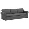 vidaXL Sofa 2 pcs M&oslash;rkegr&aring;