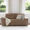 vidaXL 2-personers sofa cappuccino 140 cm kunstl&aelig;der